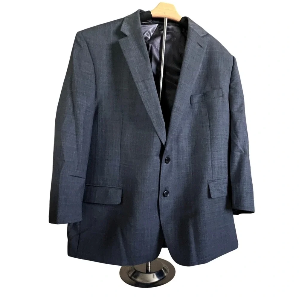Lauren Ralph Lauren Blazer Mens 48R Charcoal Gray Wool Blend Sport Coat Jacket